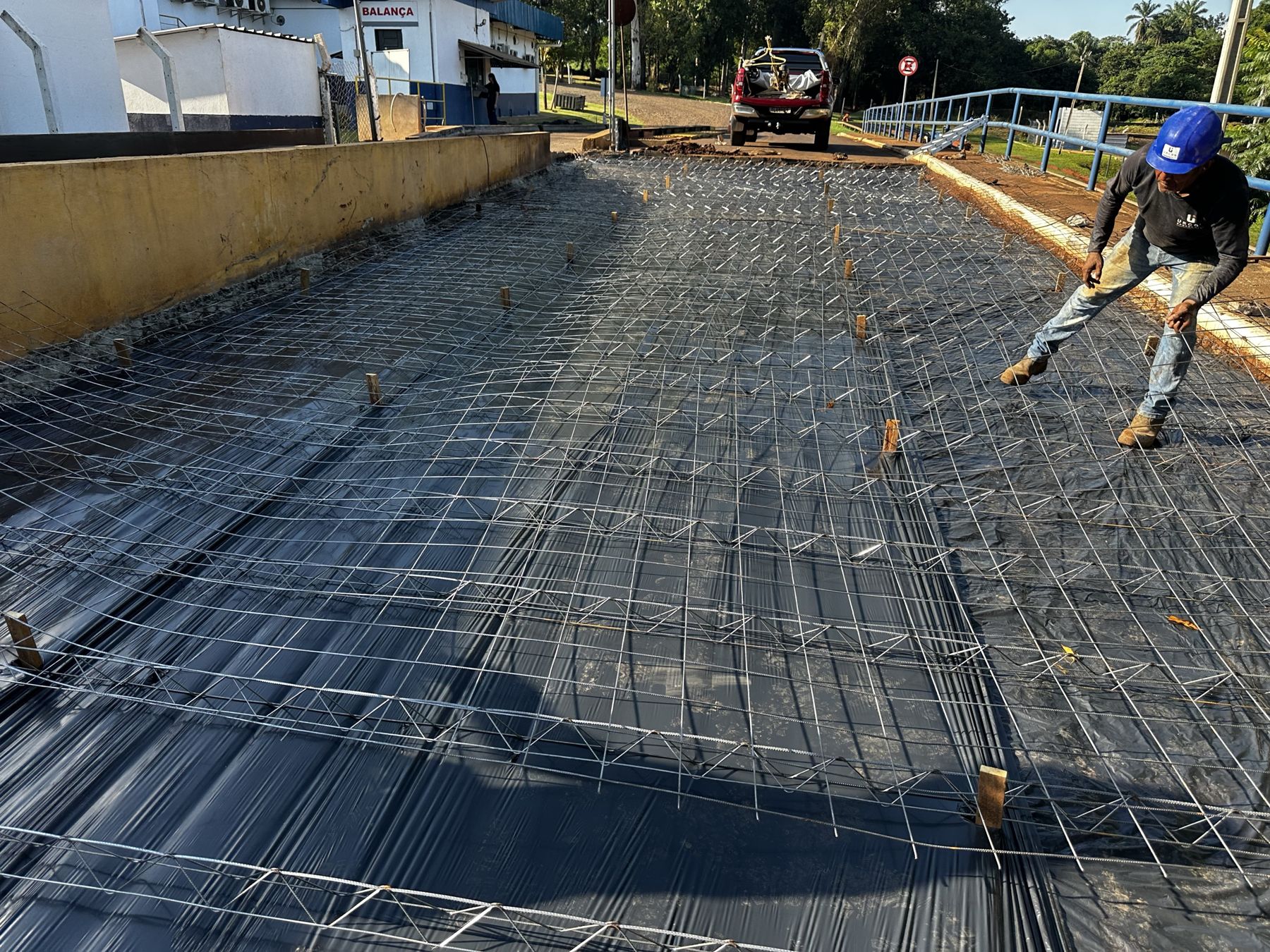 Armação de pavimento em concreto armado